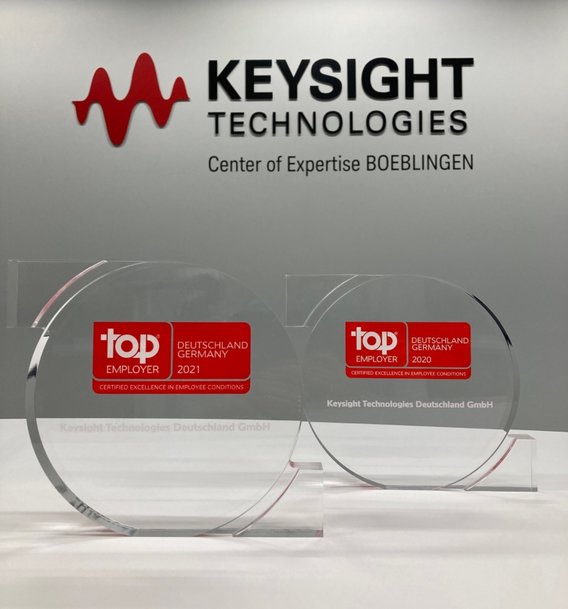 Keysight Technologies als Top Employer 2021 ausgezeichnet